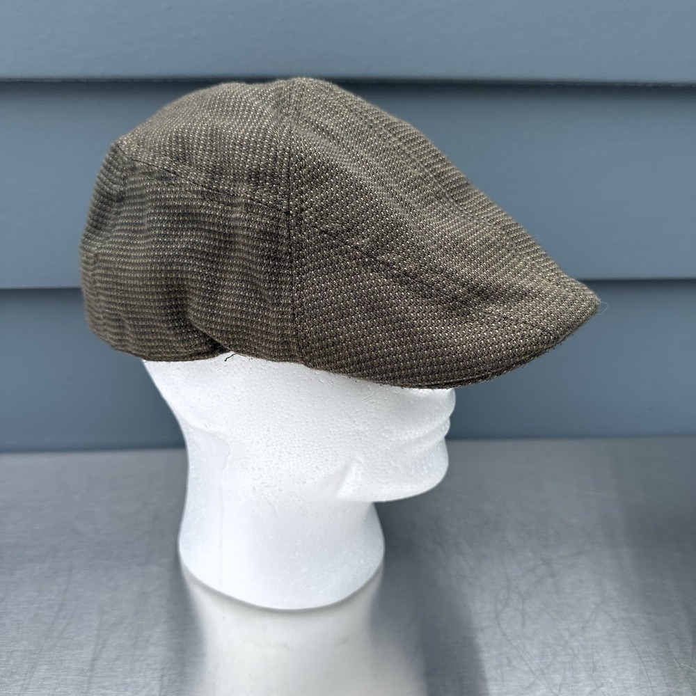 Vintage Goorin Bros Hat Fitted XL Brown Pattern Newsboy Flat Cap Cabbie